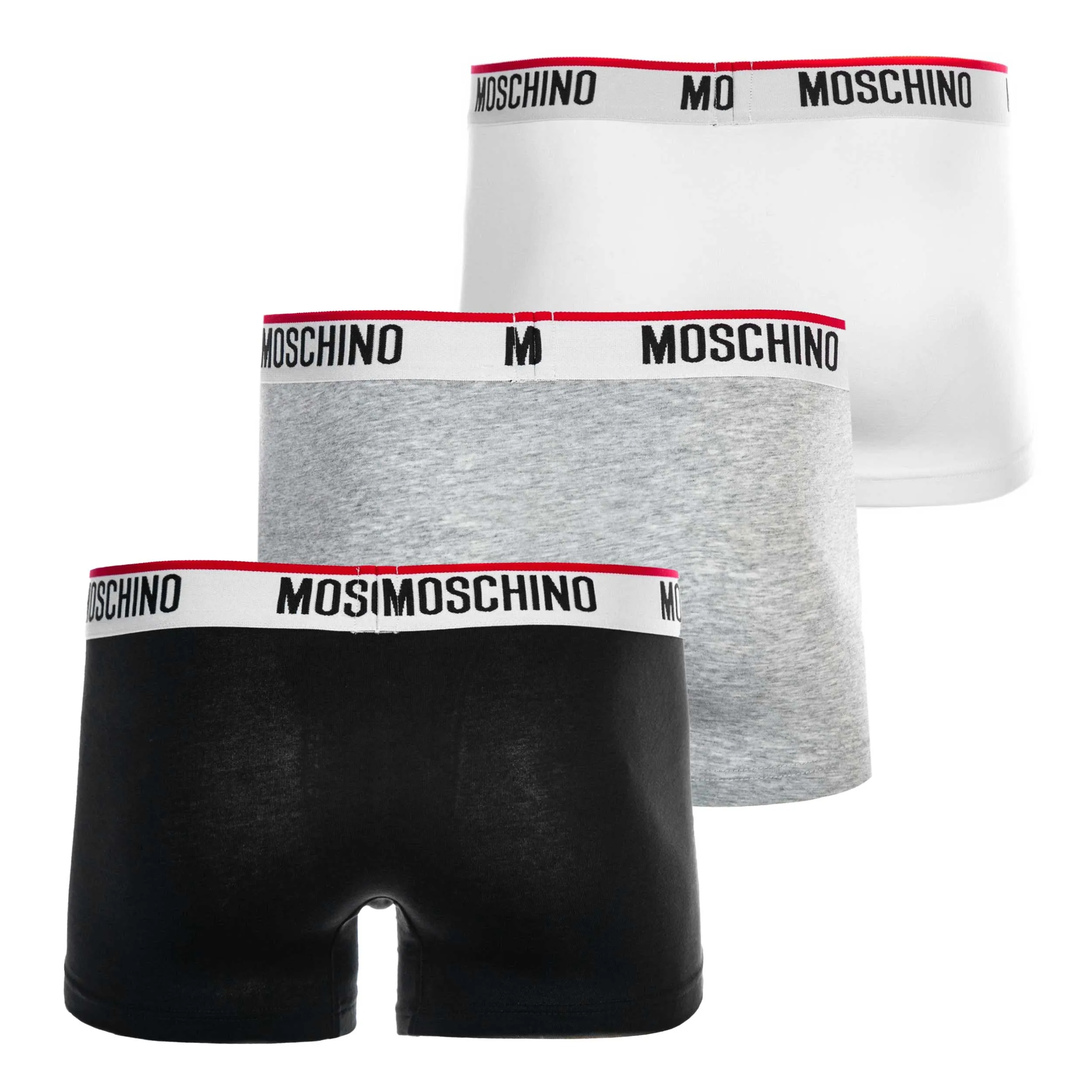 Moschino Underwear Tri Pack Boxers in Black, White & Grey