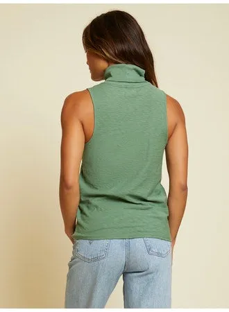 Nation LTD - Farrow 90s Turtleneck Tank in Jade