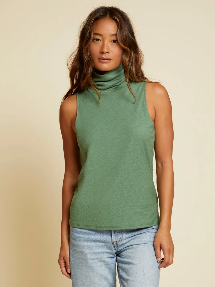 Nation LTD - Farrow 90s Turtleneck Tank in Jade