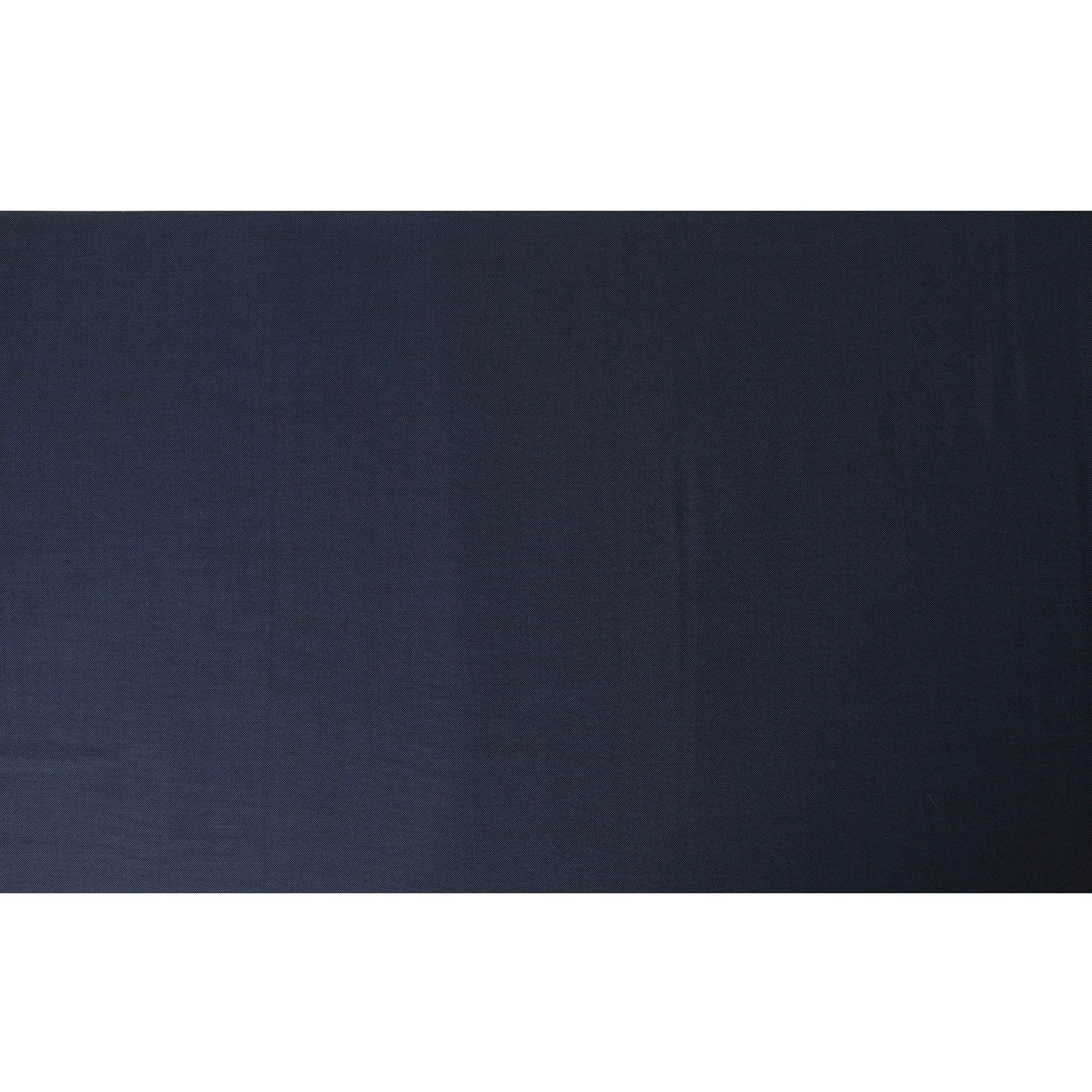 Navy blue English super 120's fine merino wool suiting fabric in self design