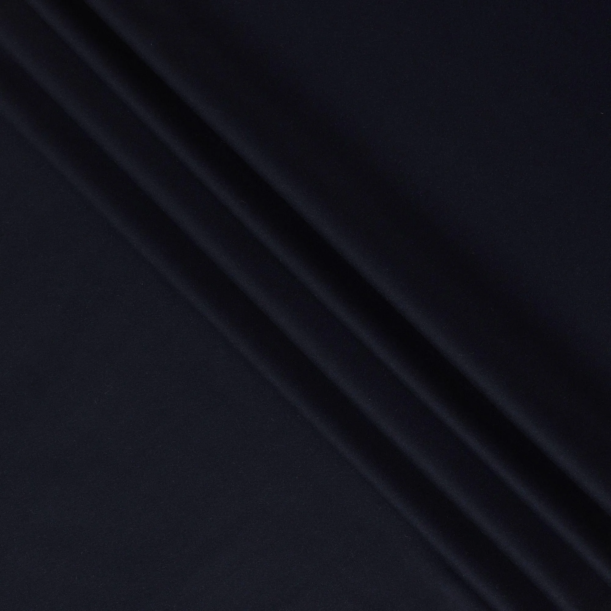 Navy blue plain premium pure English Super 120's Flannel wool suiting fabric-D14809