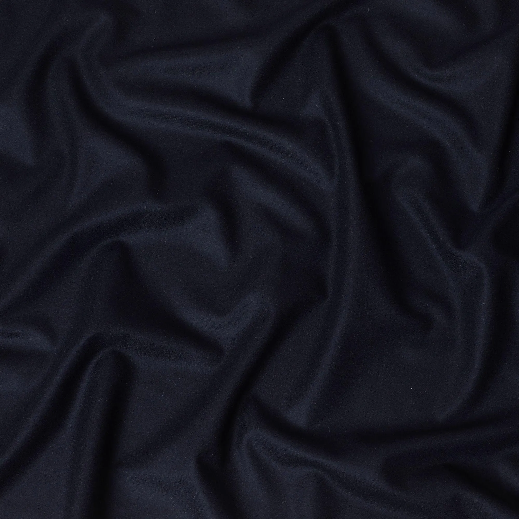 Navy blue plain premium pure English Super 120's Flannel wool suiting fabric-D14809