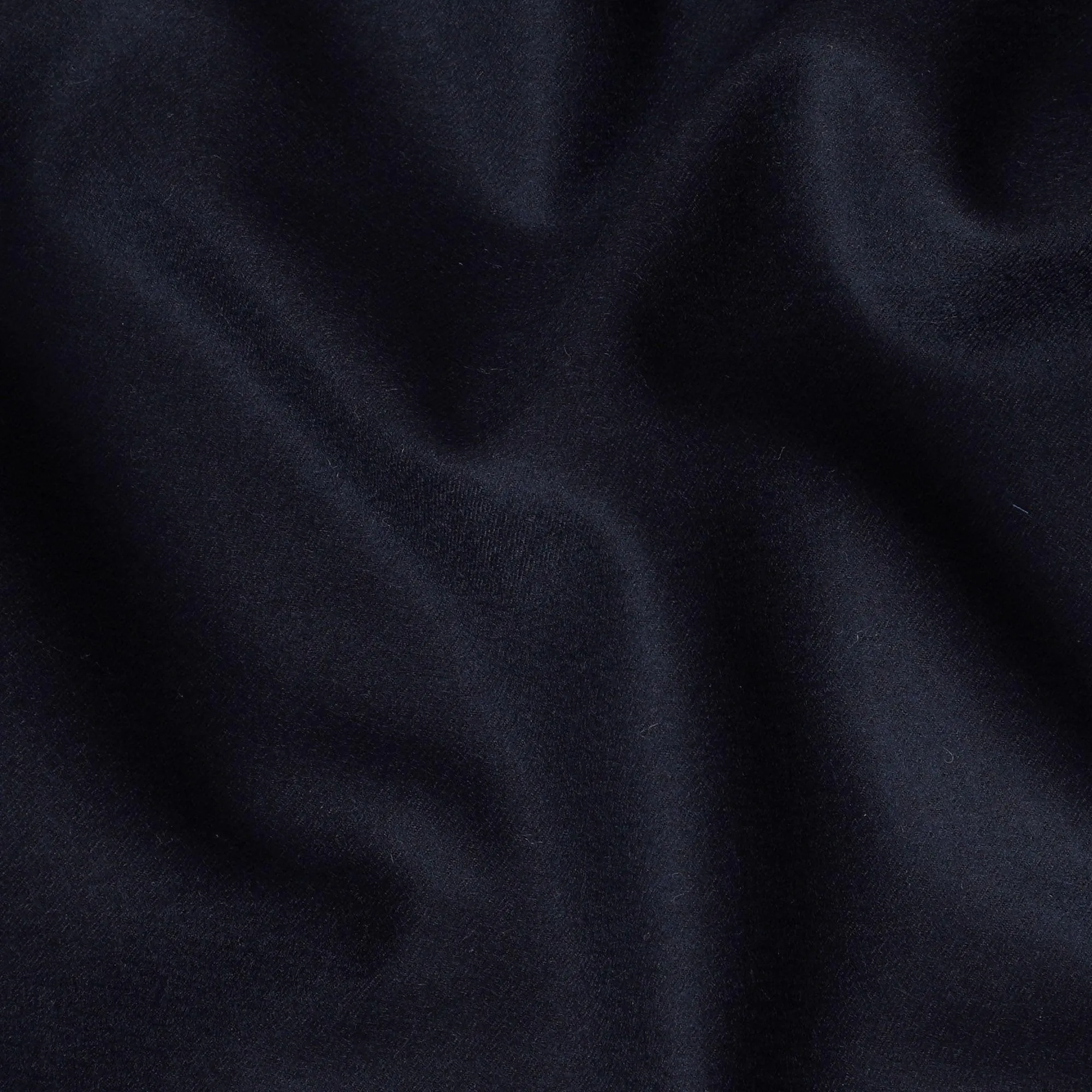 Navy blue plain premium pure English Super 120's Flannel wool suiting fabric-D14809