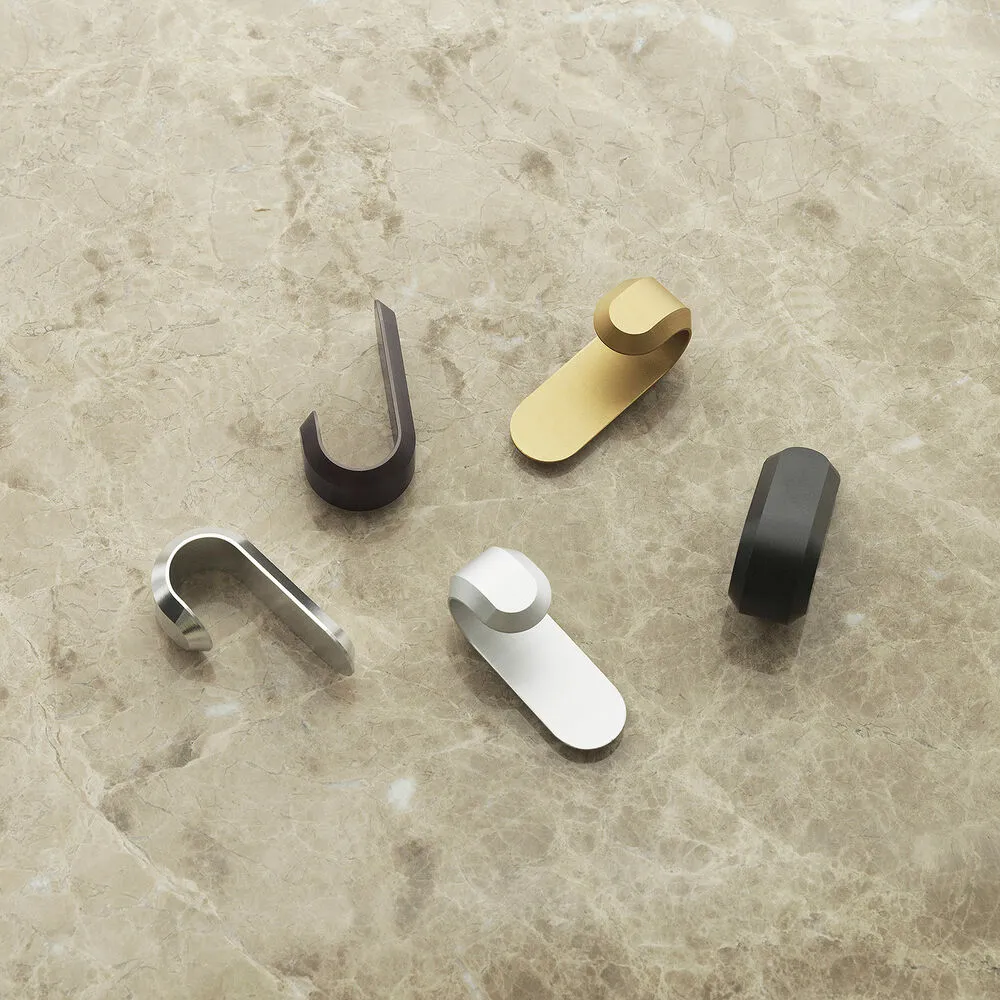 normann copenhagen | curve mini hook set | matte silver