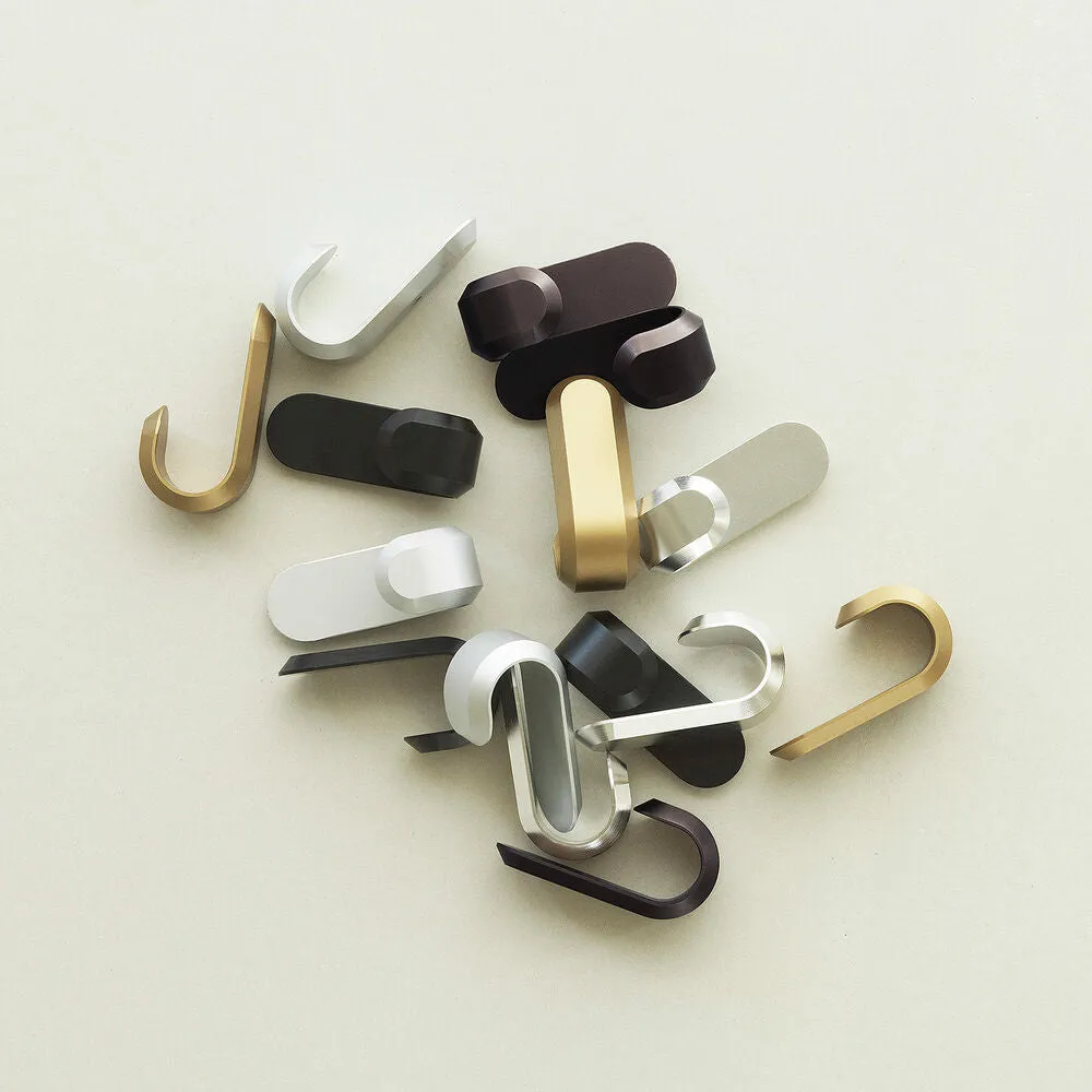 normann copenhagen | curve mini hook set | matte silver