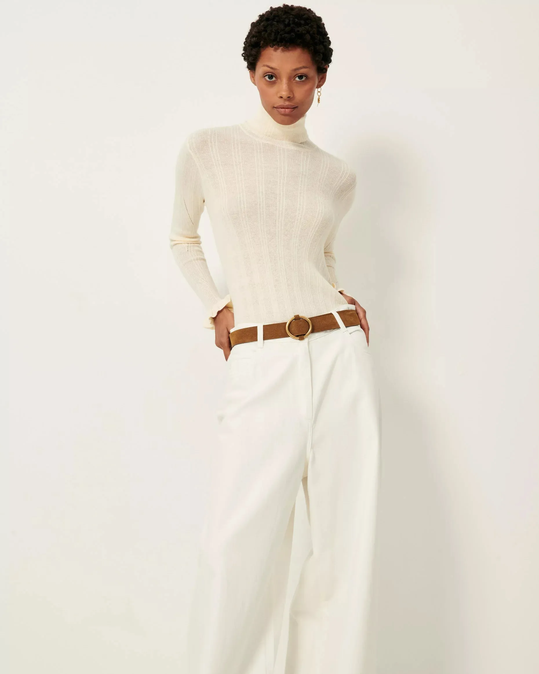 Norte Turtleneck In Fleur de Sel