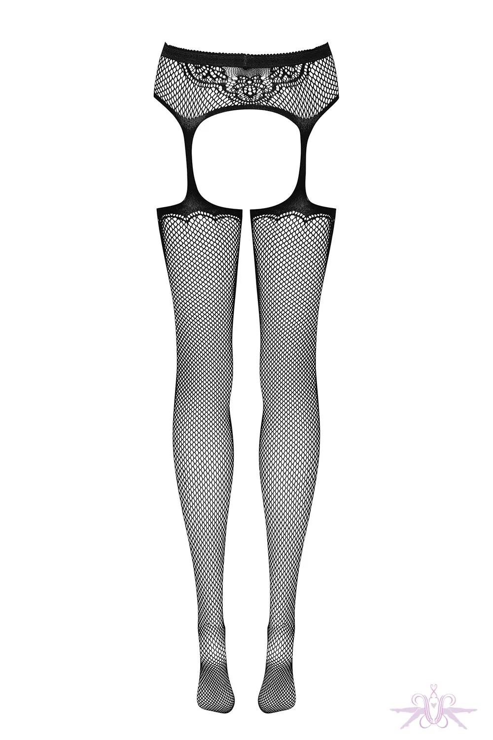 Obsessive Black Fishnet Garter Stocking