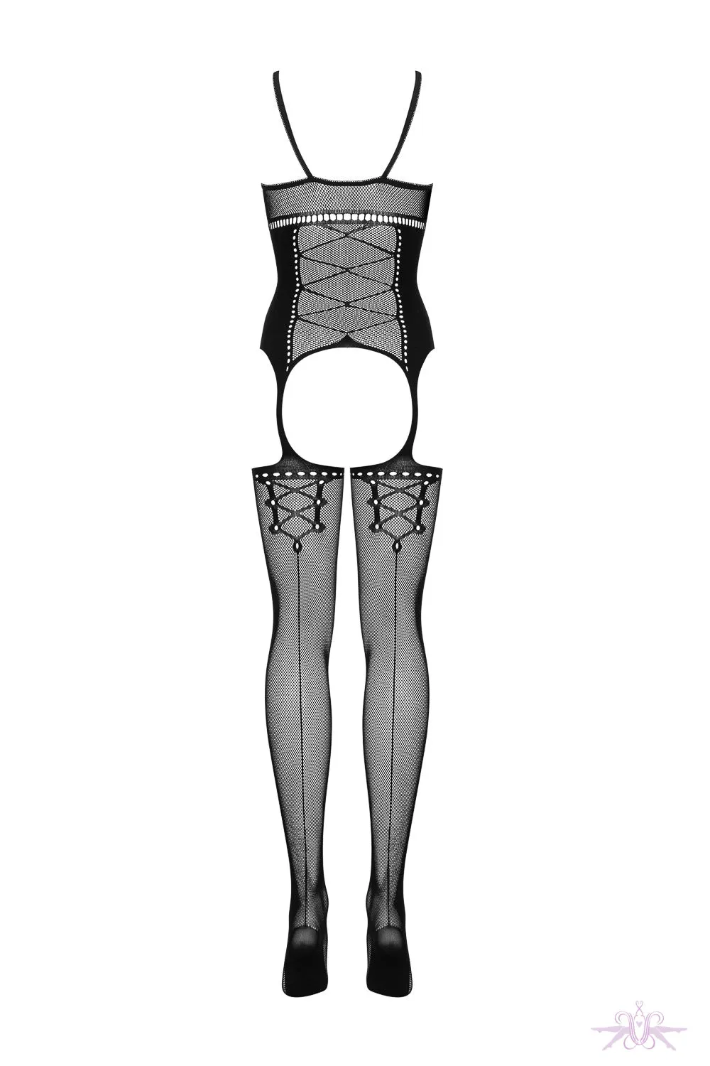 Obsessive Fishnet Lattice Panel Bodystocking