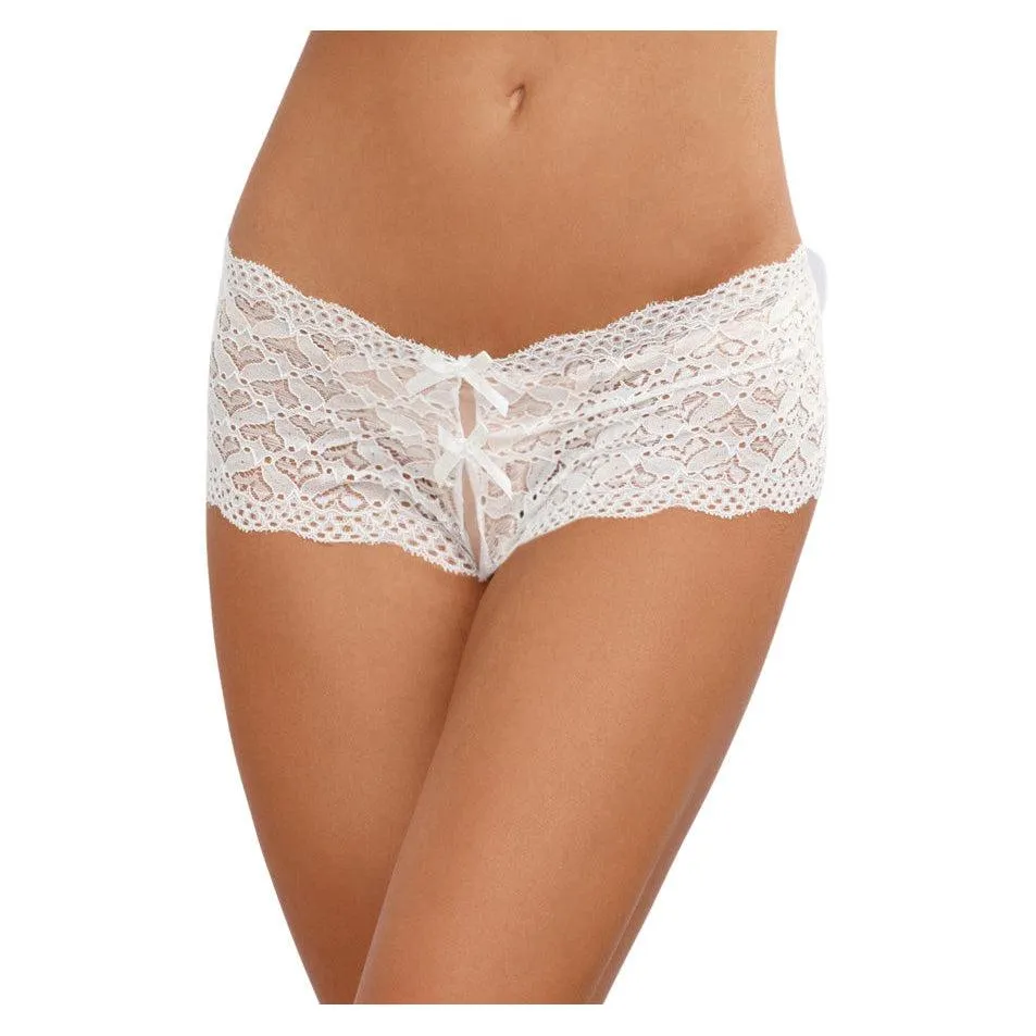 Open Back Panty - White - Large