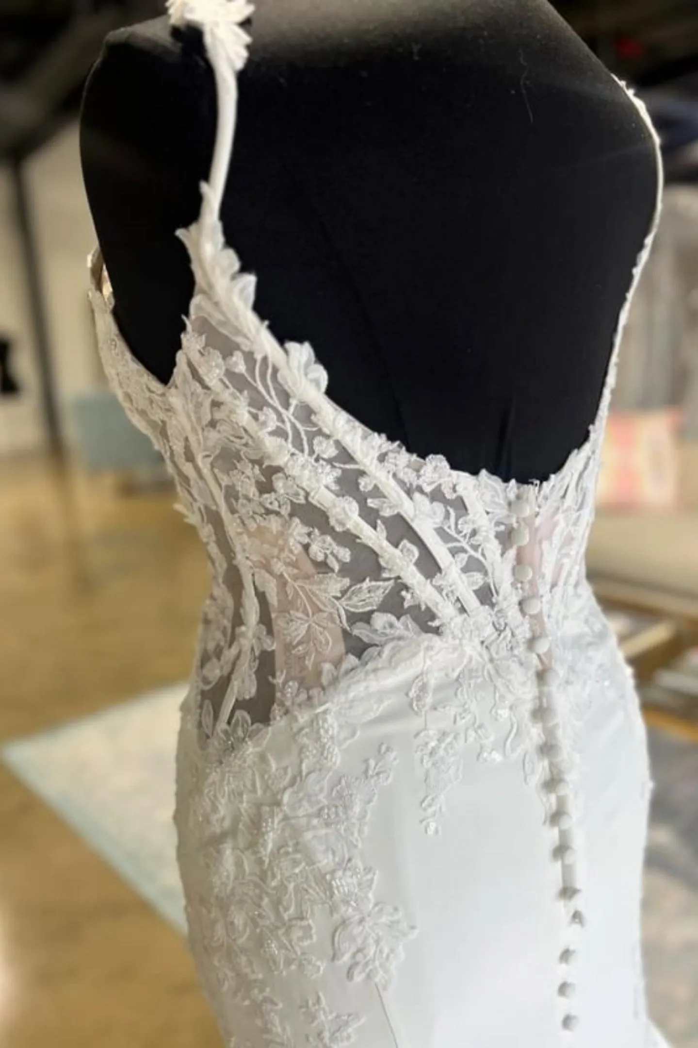 Open Back V Neck Mermaid White Lace Long Prom Dresses with Train, White Lace Wedding Dresses, White Formal Evening Dresses A2132