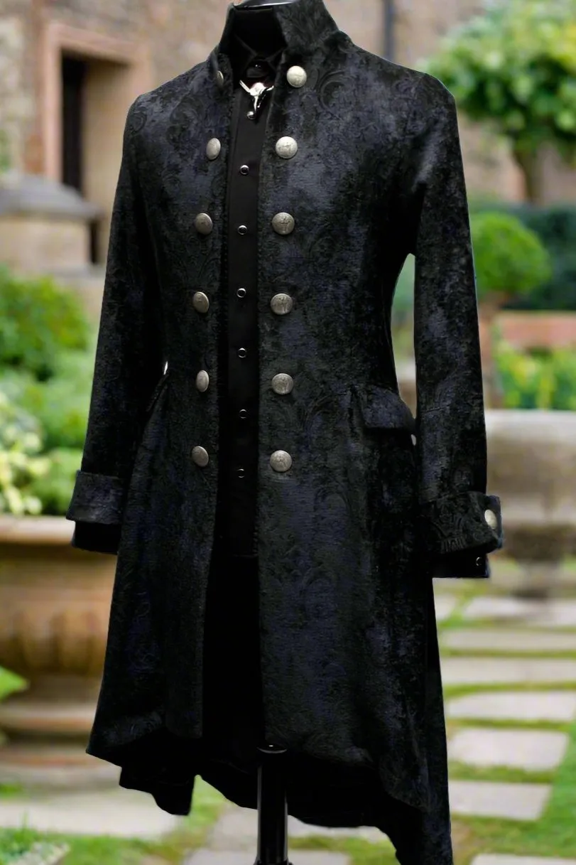 ORDER OF THE DRAGON COAT - BLACK VELVET BROCADE