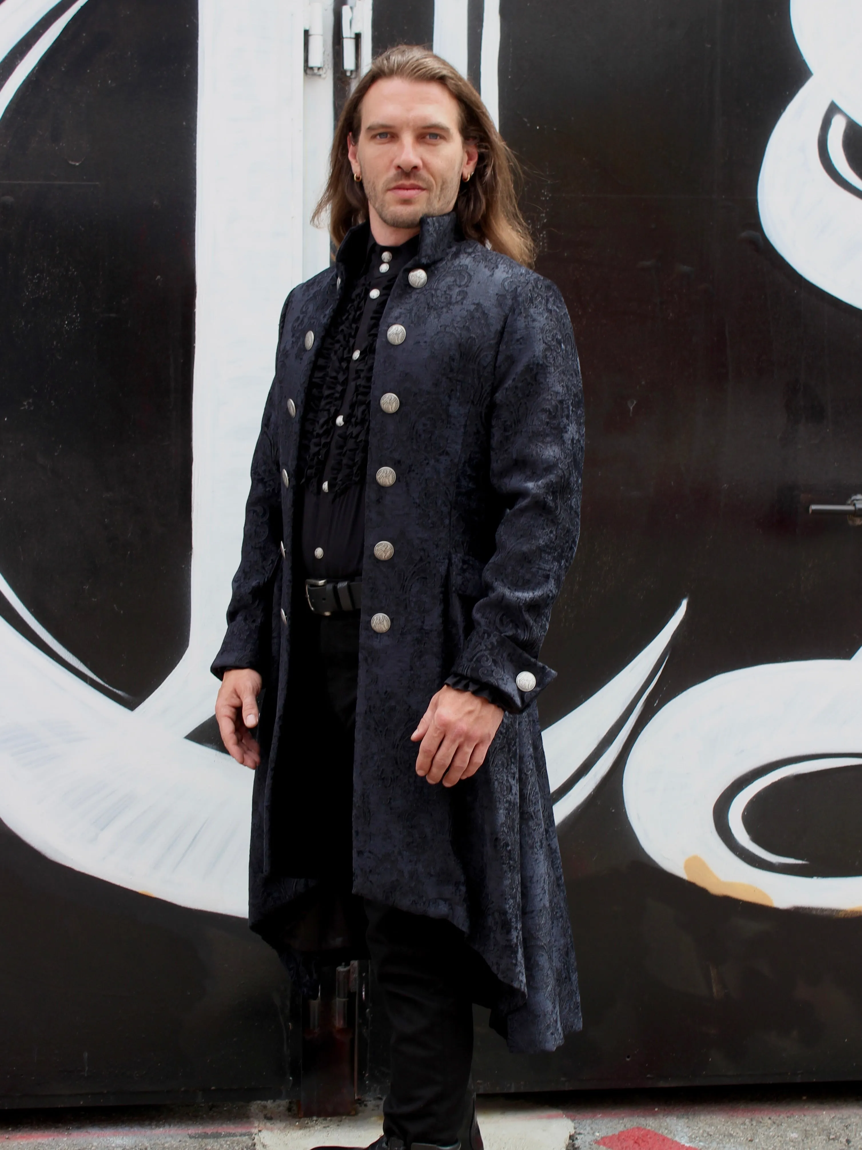 ORDER OF THE DRAGON COAT - BLACK VELVET BROCADE