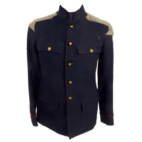 Original British WWII Era Royal Army Ordnance Corps No. I Dress Blue Jacket Featuring Chainmail epaulets