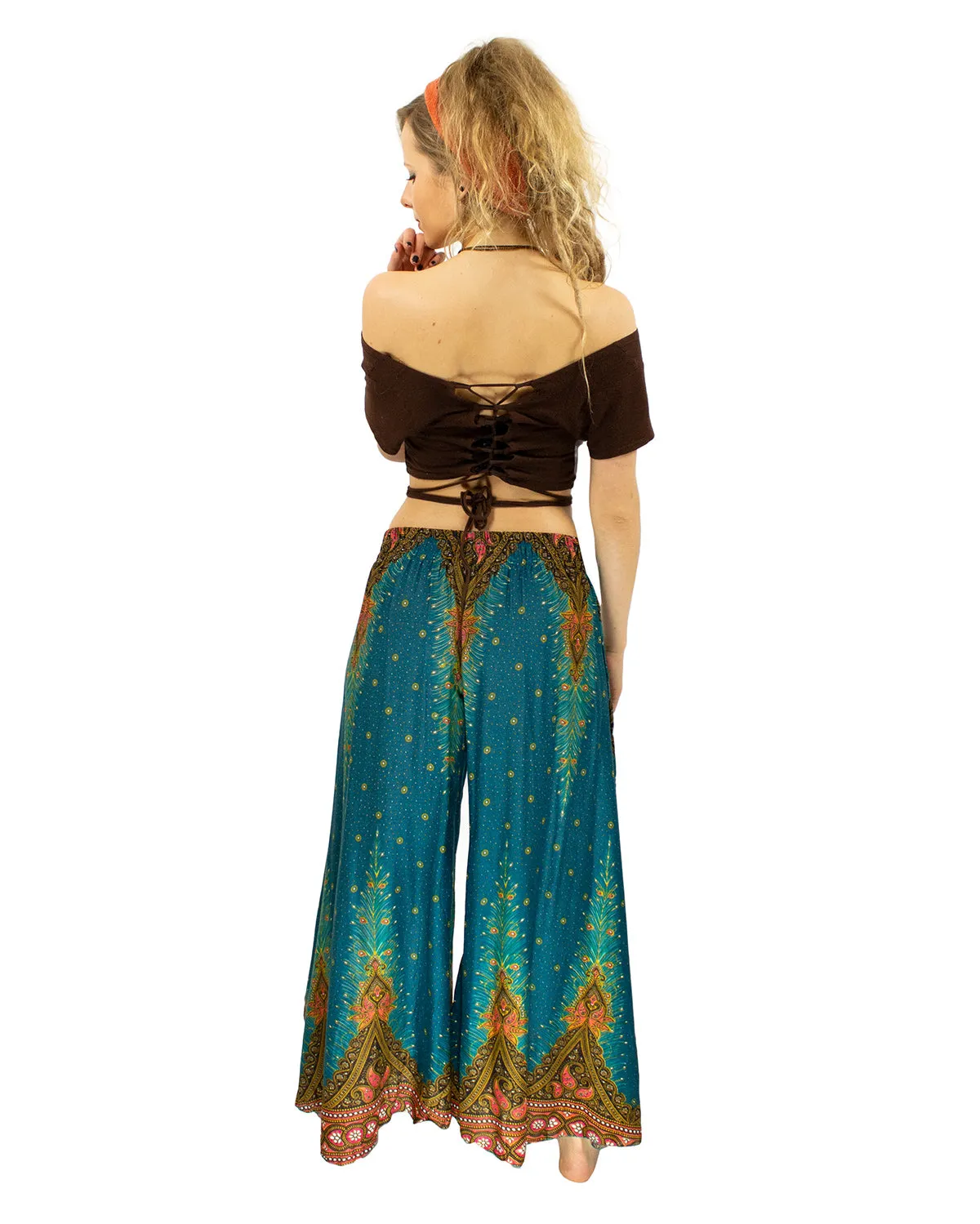 Palazzo Harem Pants Turquoise