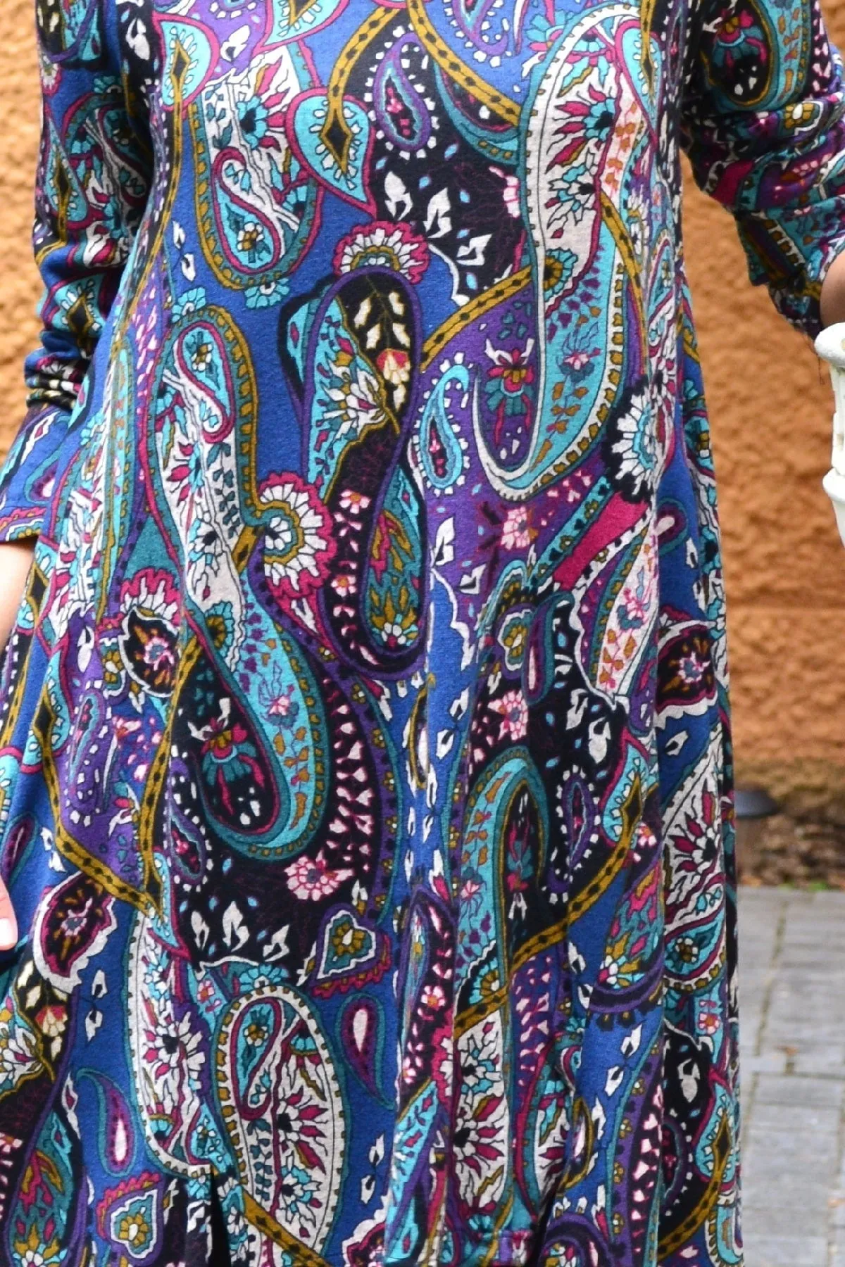 Penelope Paisley Fleece Tunic Dress