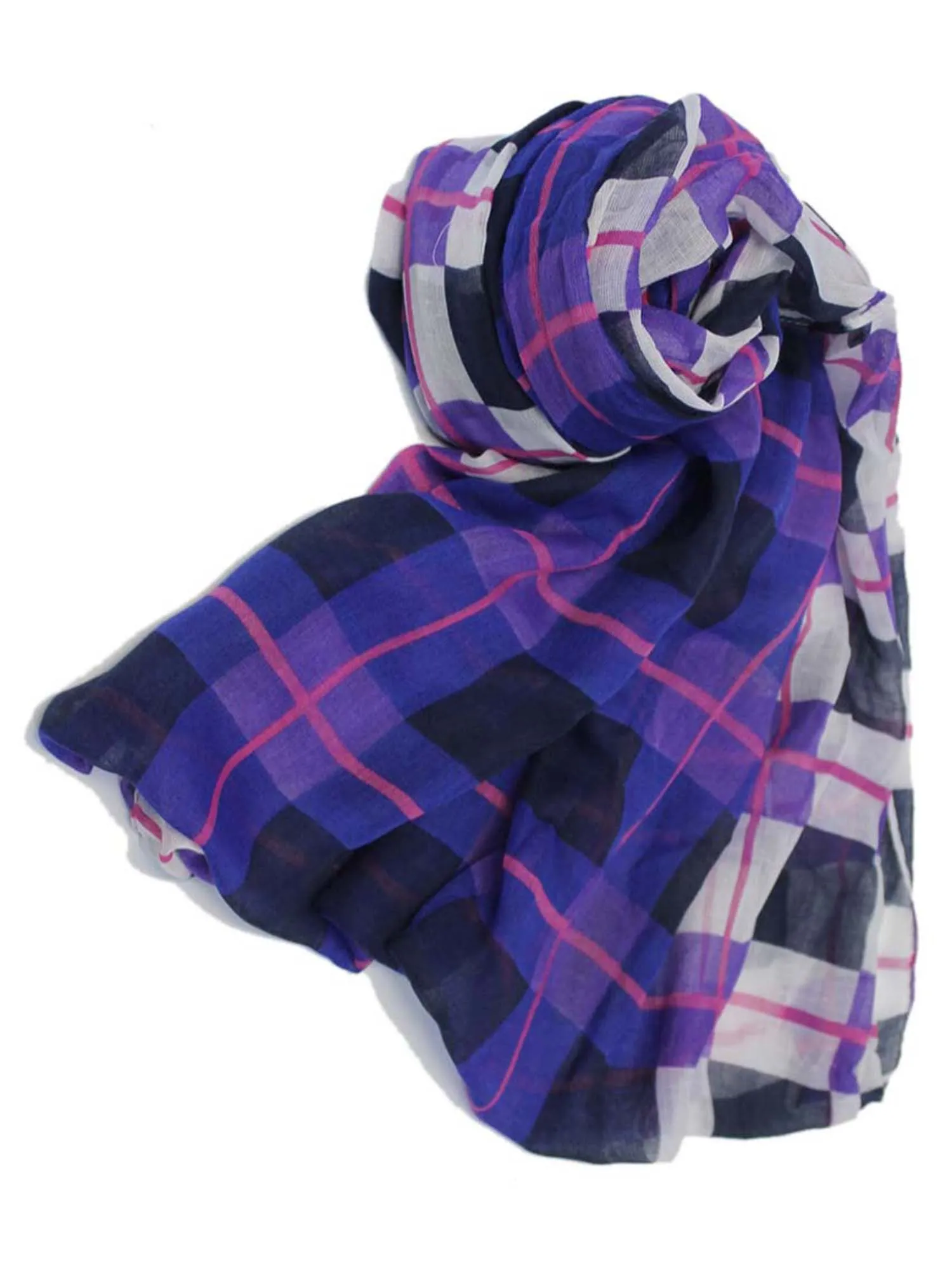 Plaid Print Infinity Scarf