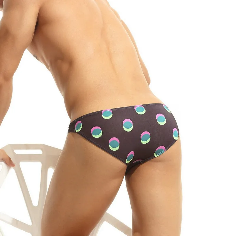 Polyester Low Waist Geometric Brief