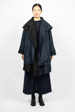 Poppy Reversible Coat Navy Blue