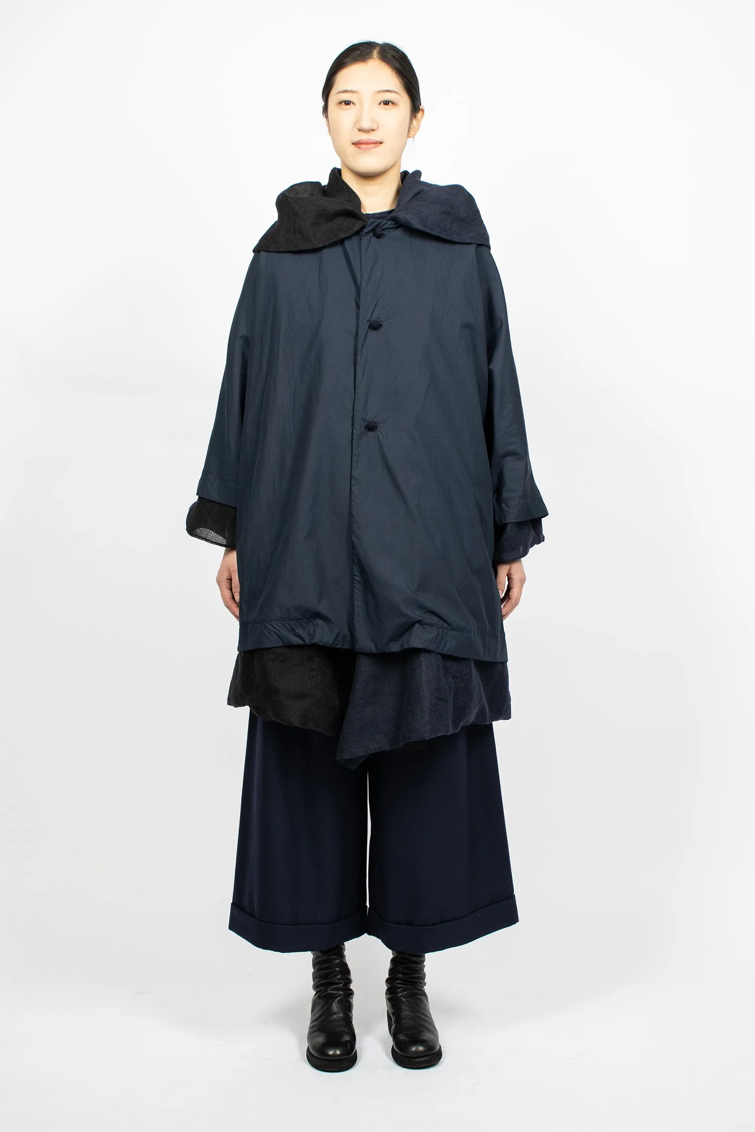 Poppy Reversible Coat Navy Blue