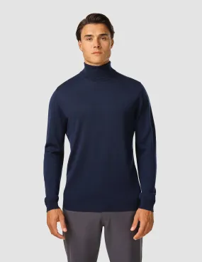 Premium Merino Turtleneck Navy