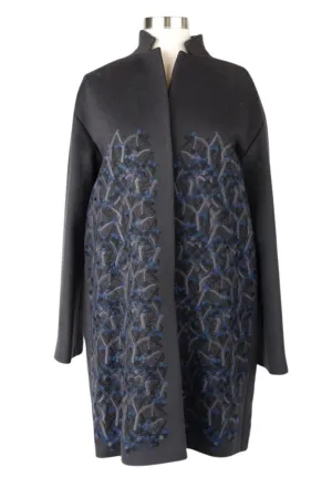 Printed Cashmere Dress Coat