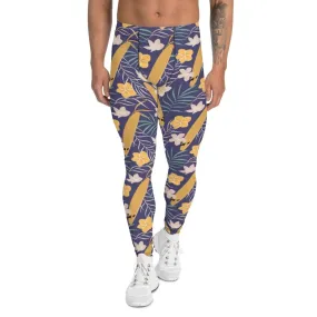 Purple Tropical Flower Men's Leggings