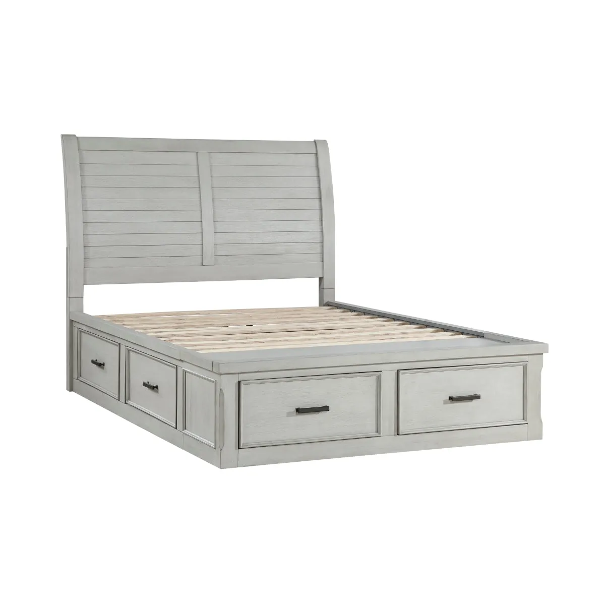 Queen Platform Bed with Footboard Storage - Made in Vietnam