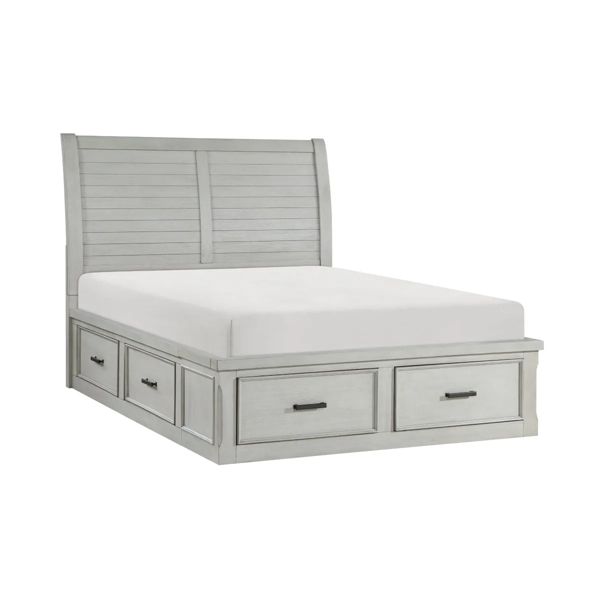 Queen Platform Bed with Footboard Storage - Made in Vietnam