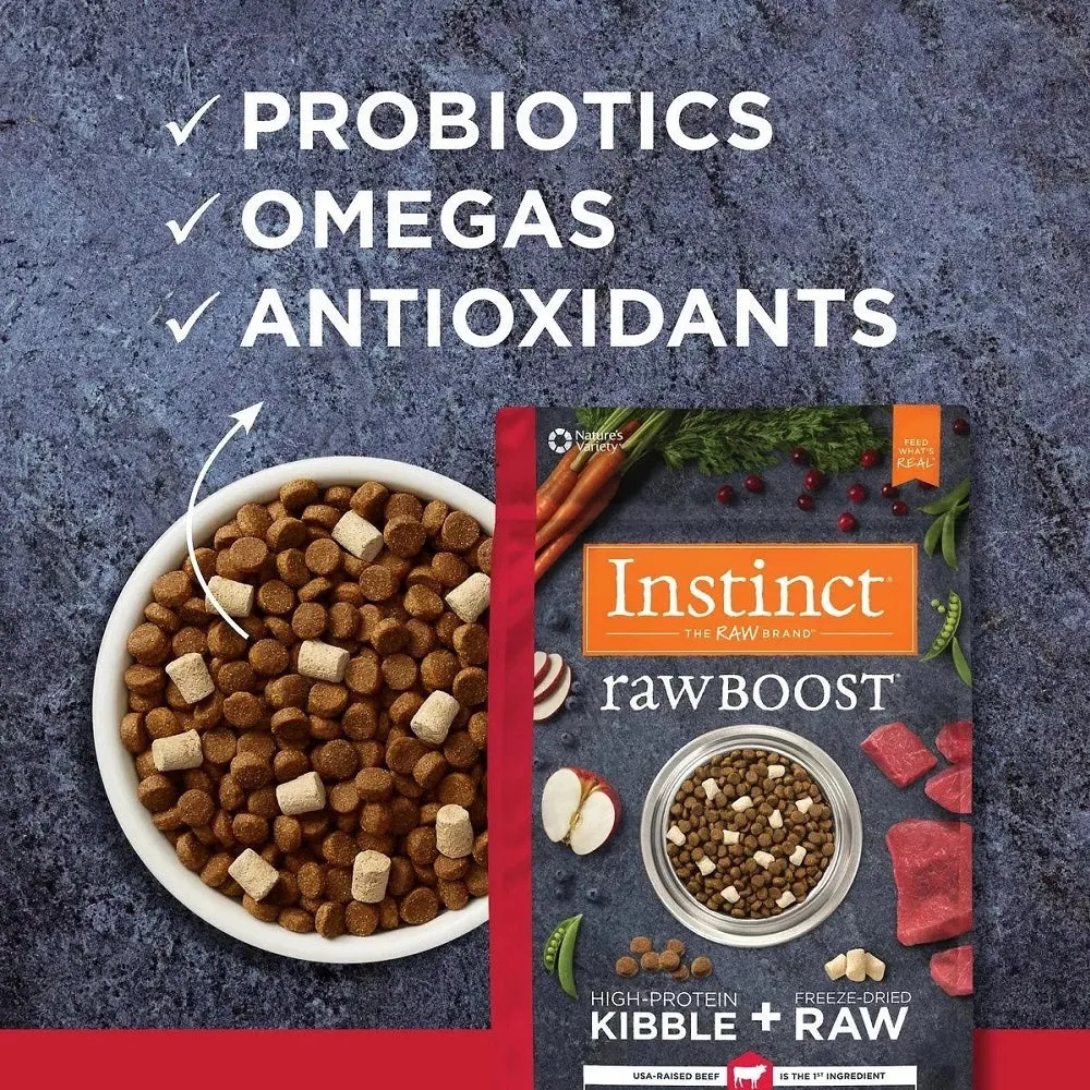 Raw Boost Grain-Free Kibble   Raw Dog Dry Food - Beef