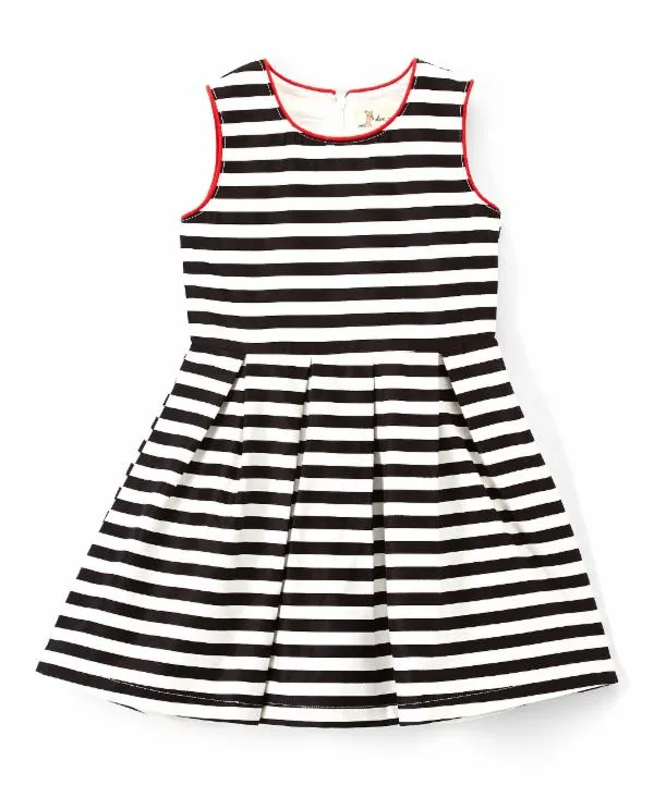 Red Piplings Striped Dress