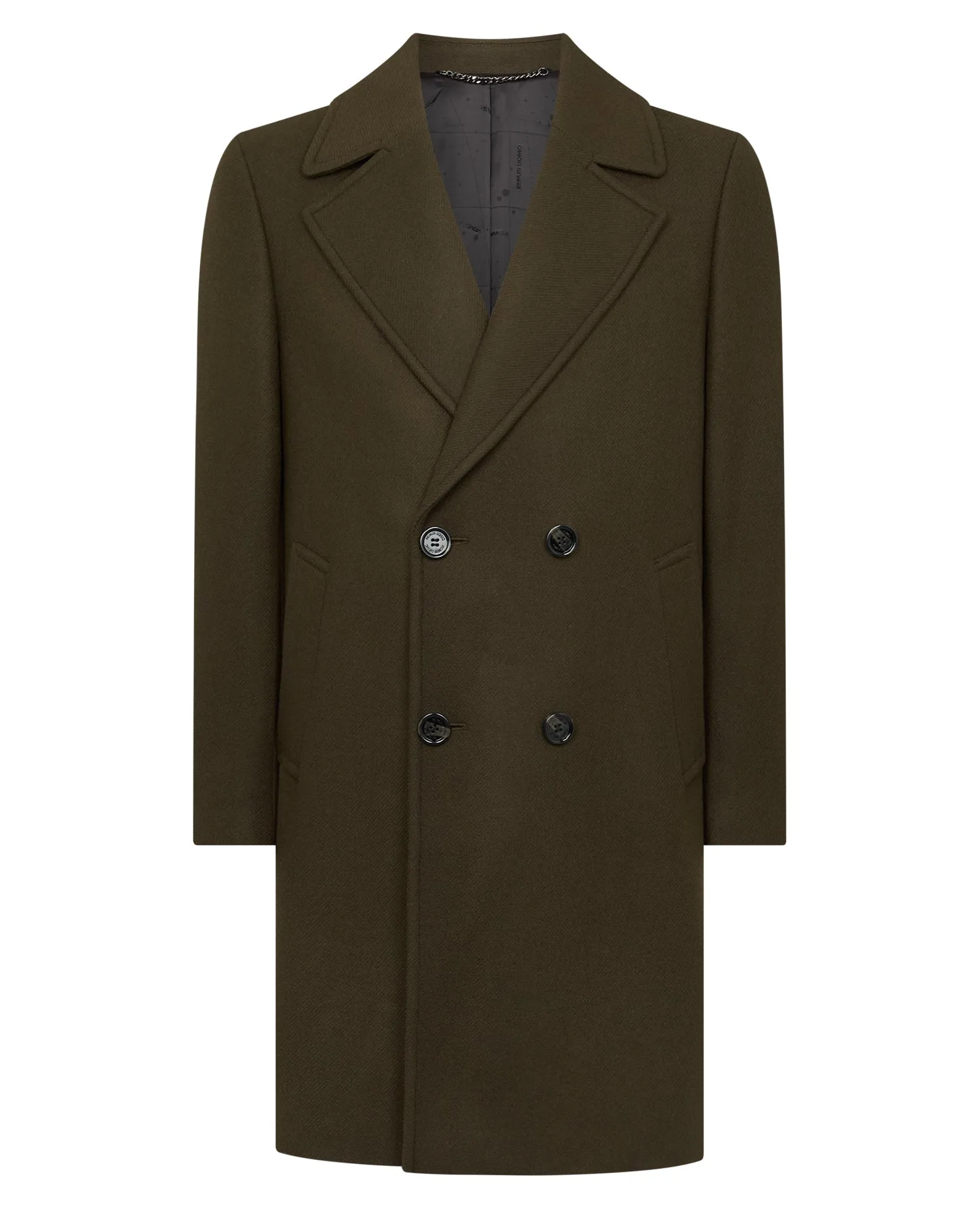 Relaxed Fit Double Breasted Overcoat