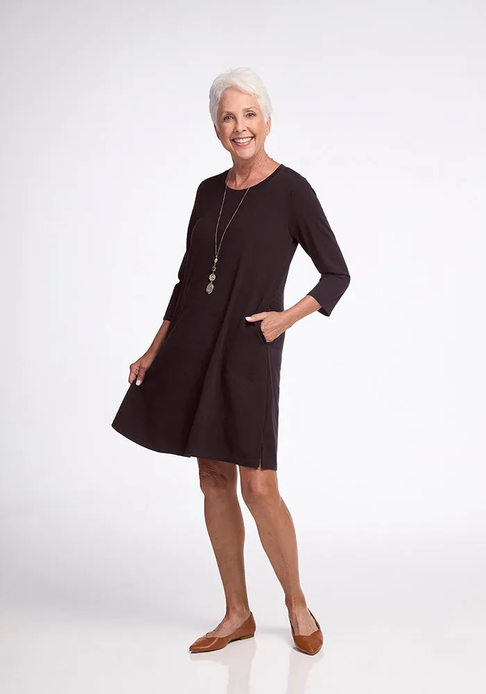 Rissa A Line Dress • Final Sale Deals! - French Roast