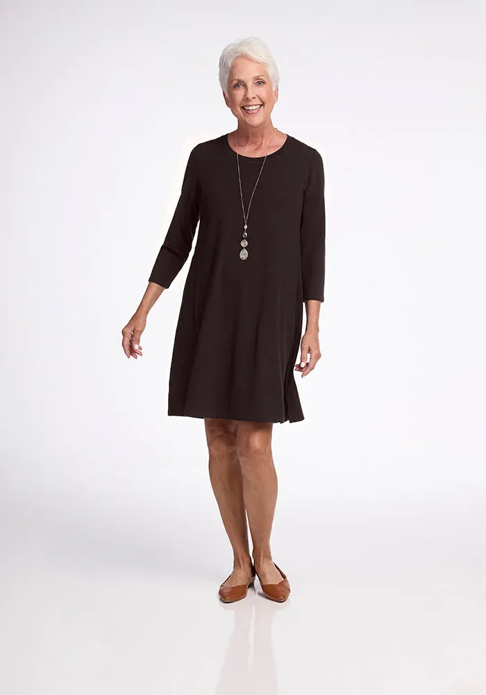 Rissa A Line Dress • Final Sale Deals! - French Roast