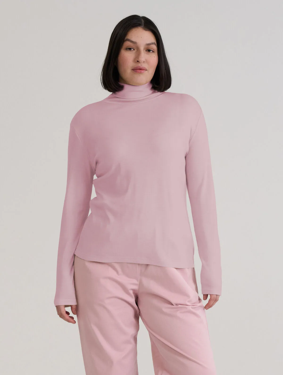 Roosa Merino Roll-Neck Misty Rose