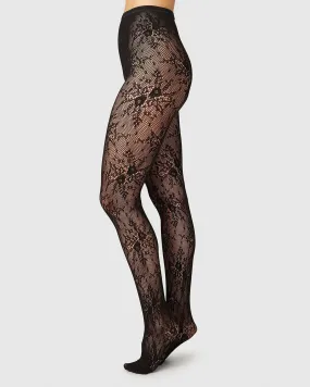 Rosa Lace Tights Black