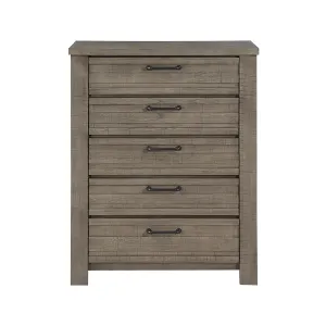 Rustic Industrial Gray Birch Chest