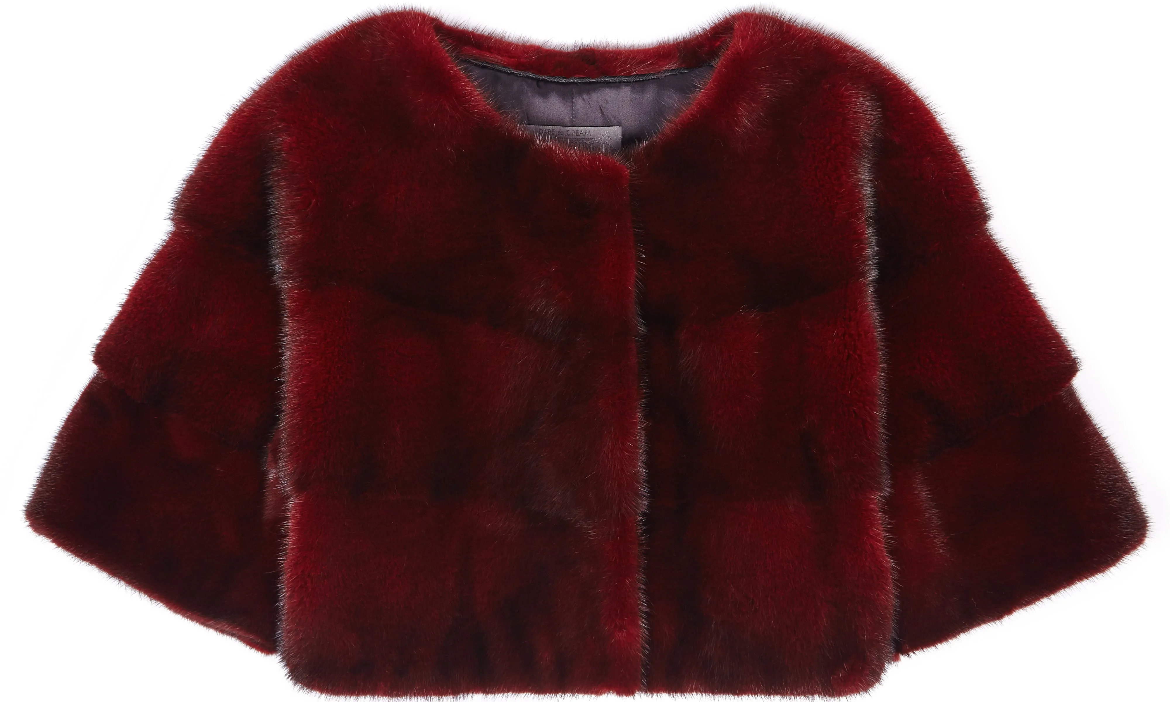 Sarah Mini Mink Fur Jacket Claret