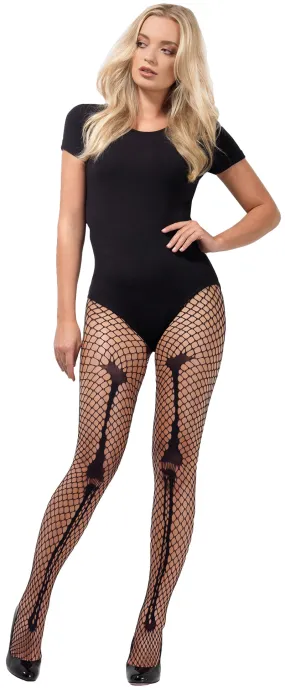 Skeleton Bone Net Tights Halloween Costume Accessory