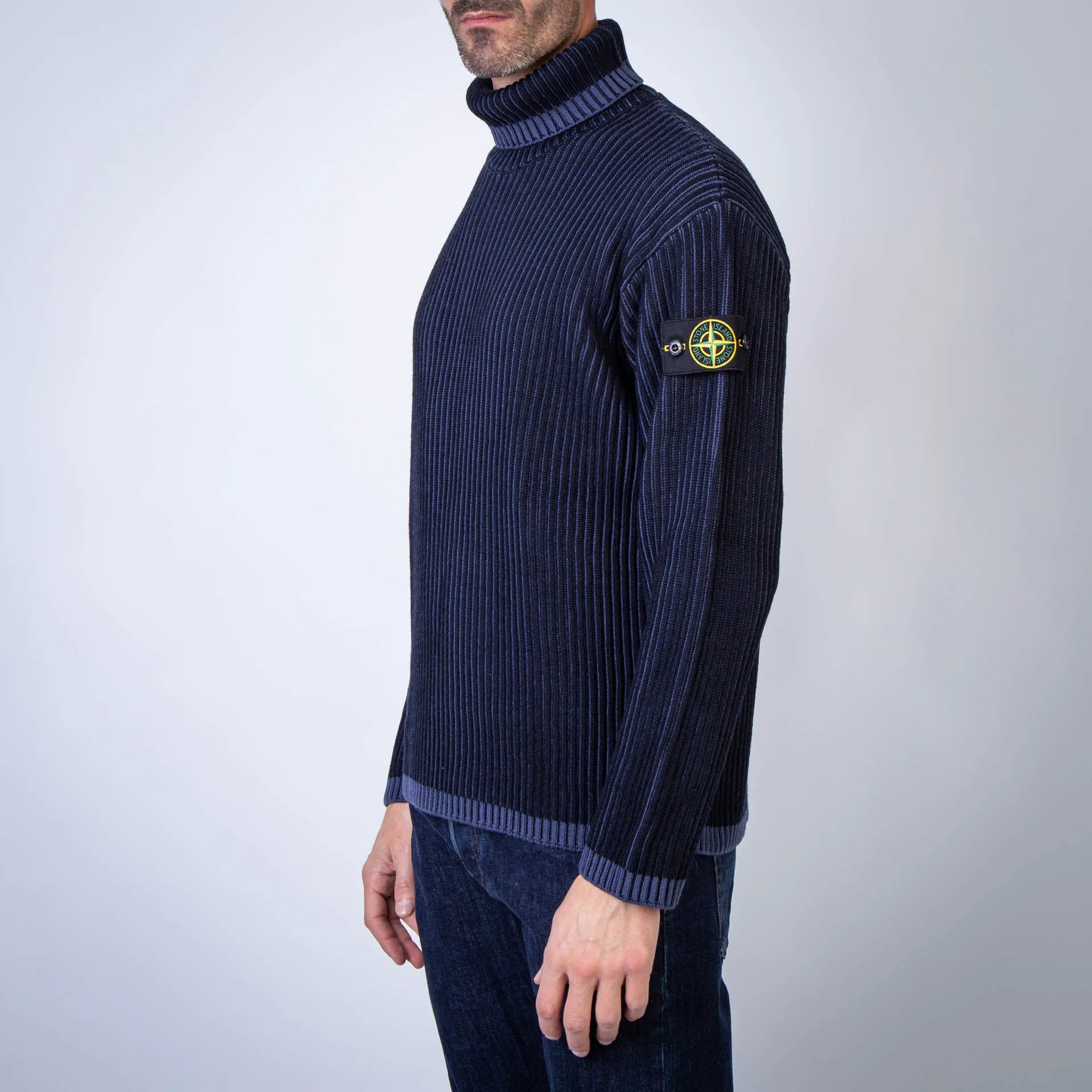 STONE ISLAND SWEATER 8115551C1 V0020 BLUE