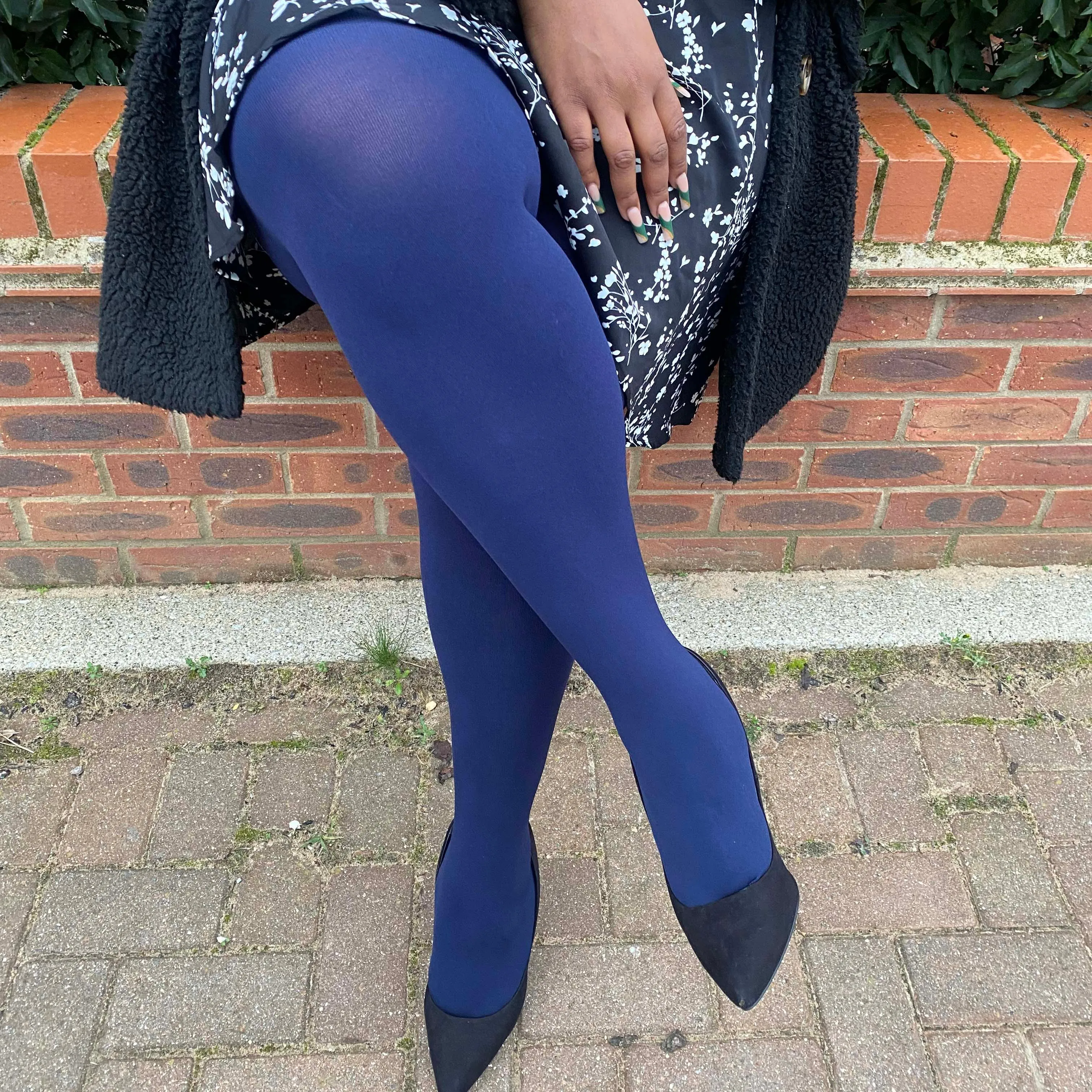 Super Opaque 120 Den Tights - Navy