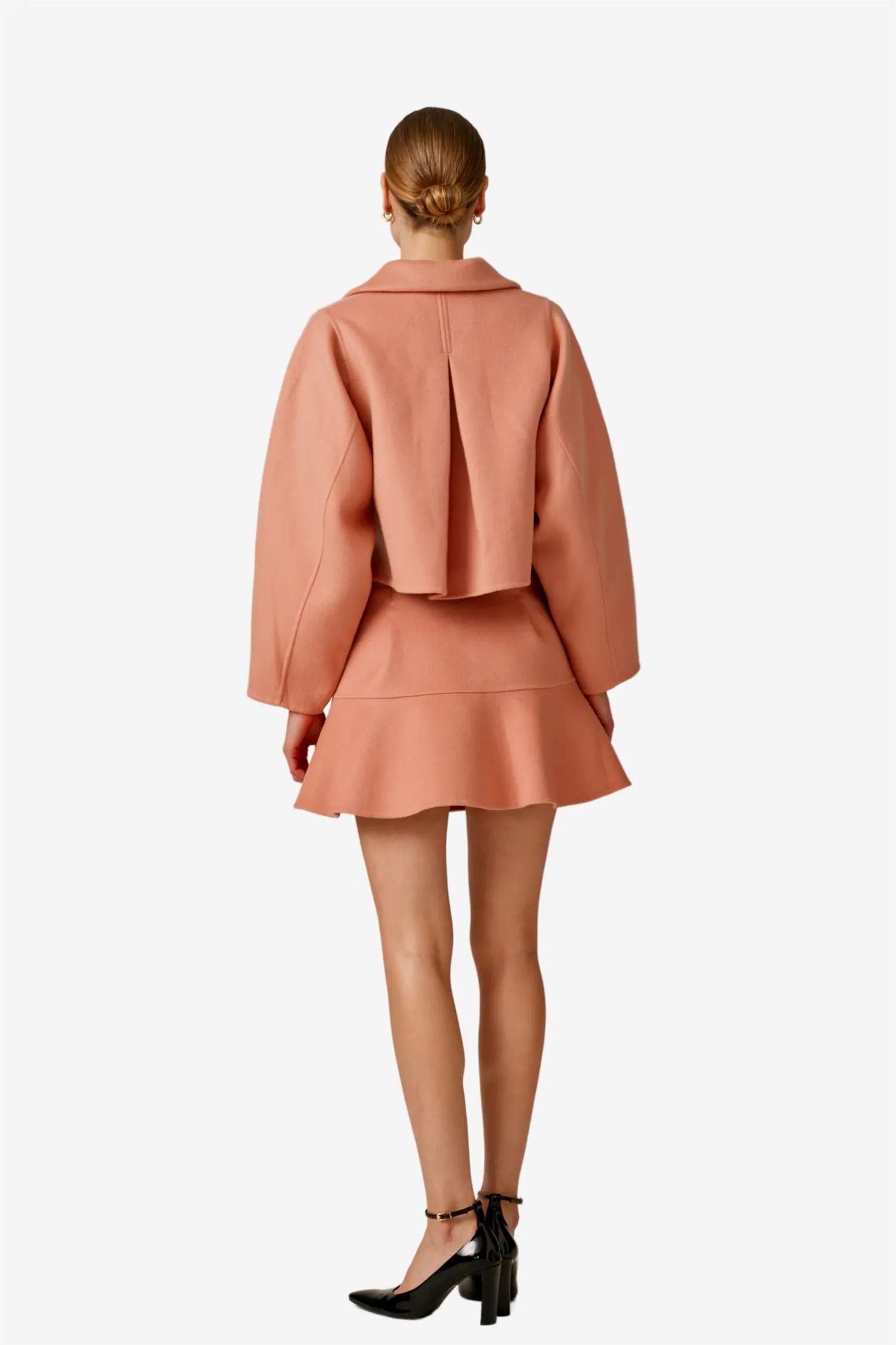 Tailored Cropped Jacket Dusty Pink