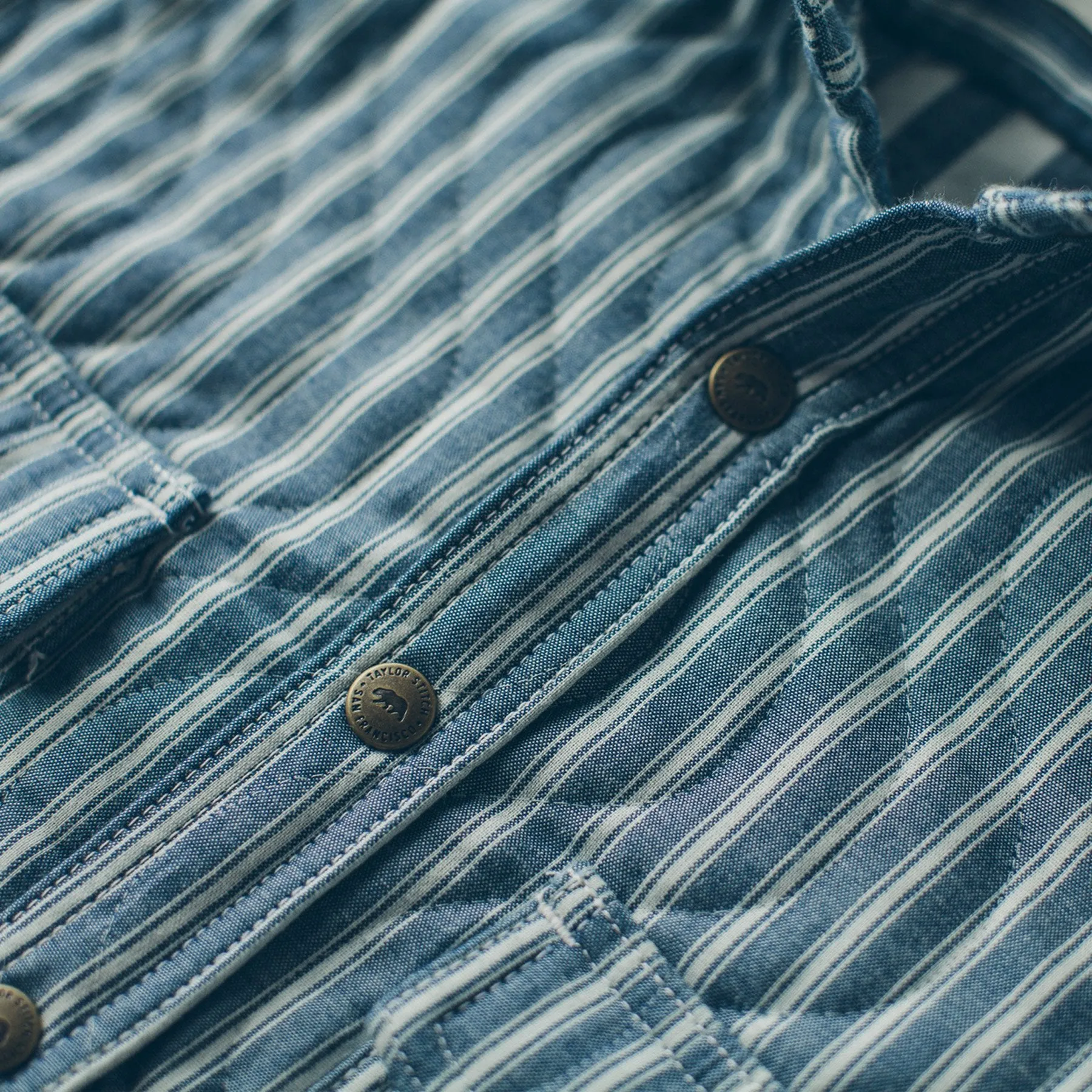 The Chore Jacket in Striped Chambray