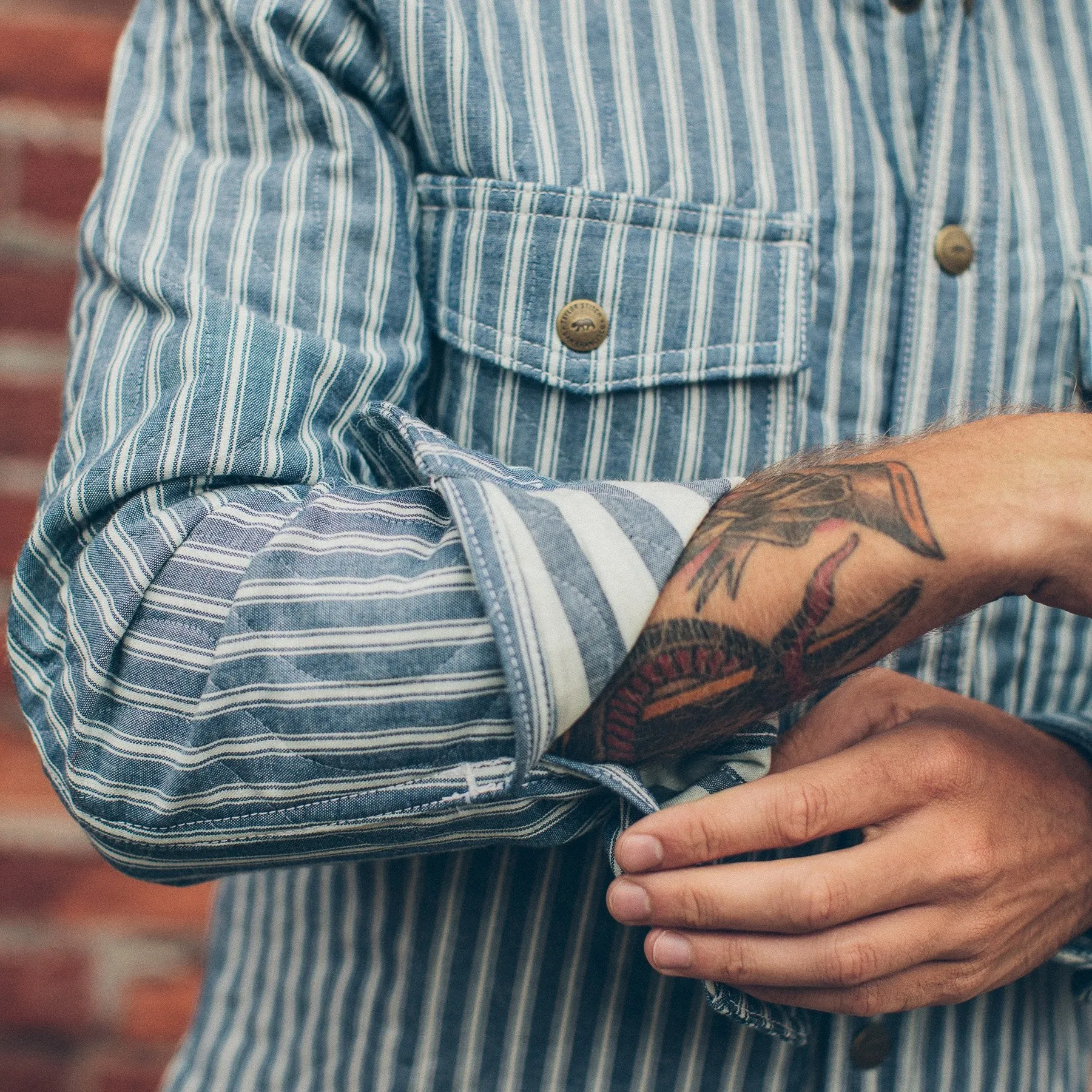 The Chore Jacket in Striped Chambray