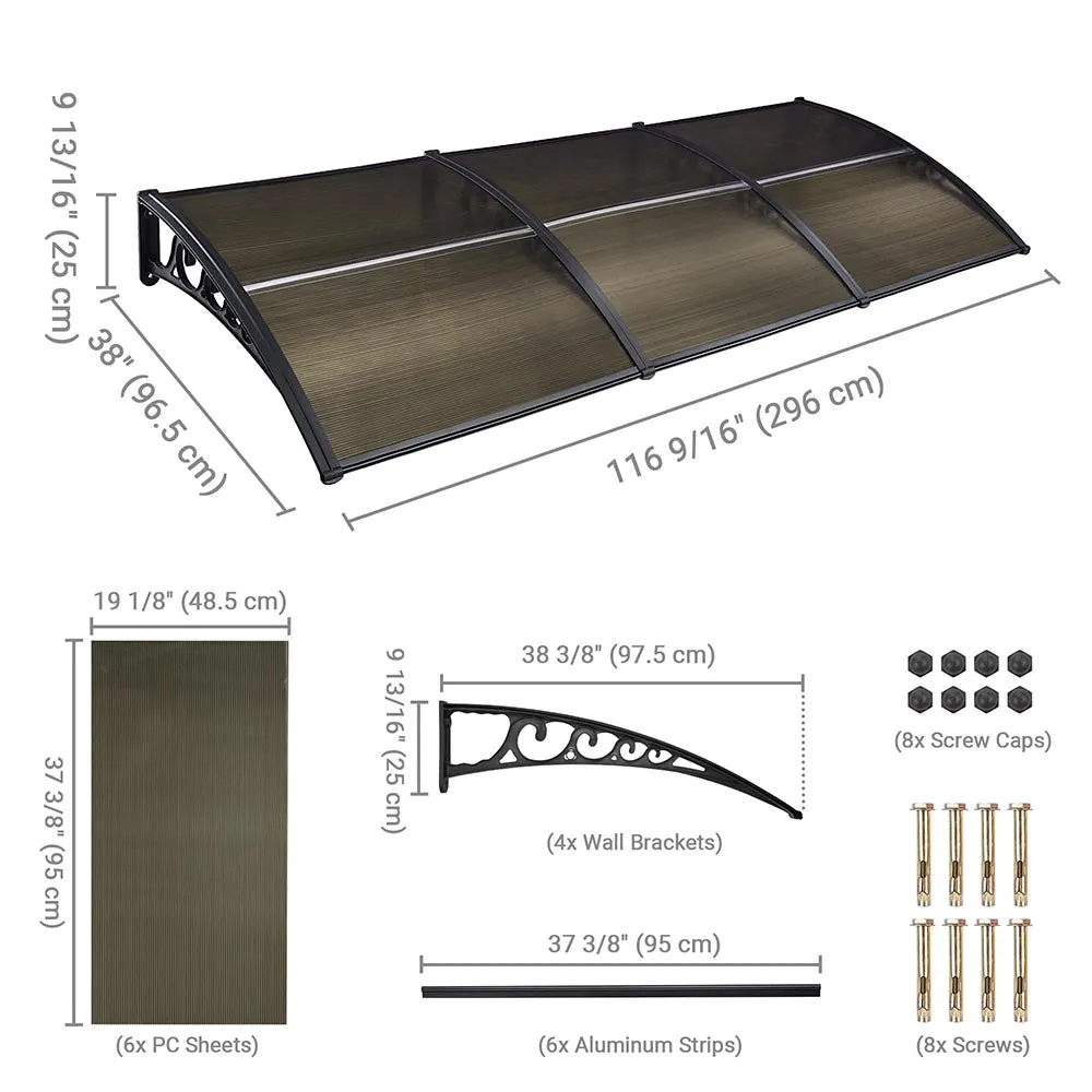 TheLAShop 10ft Poly Awning Canopy Window Door