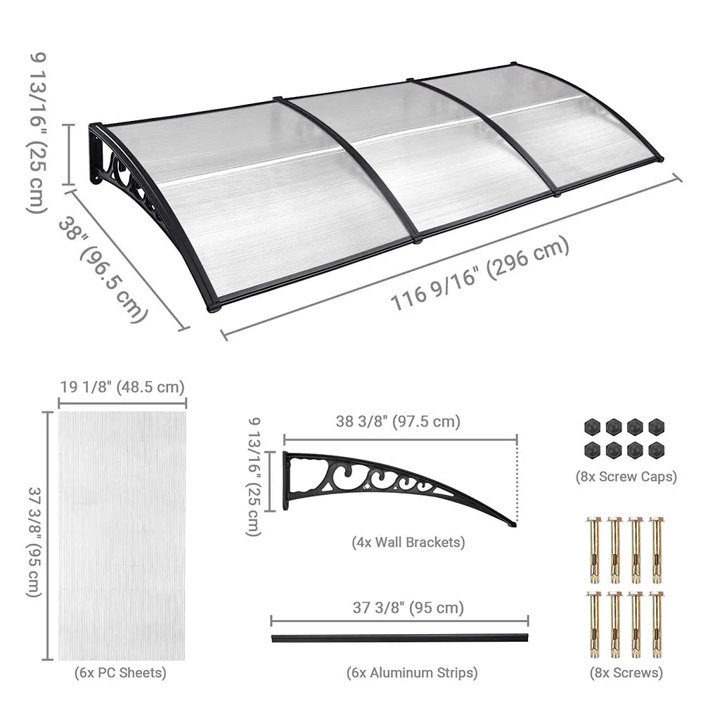 TheLAShop 10ft Poly Awning Canopy Window Door