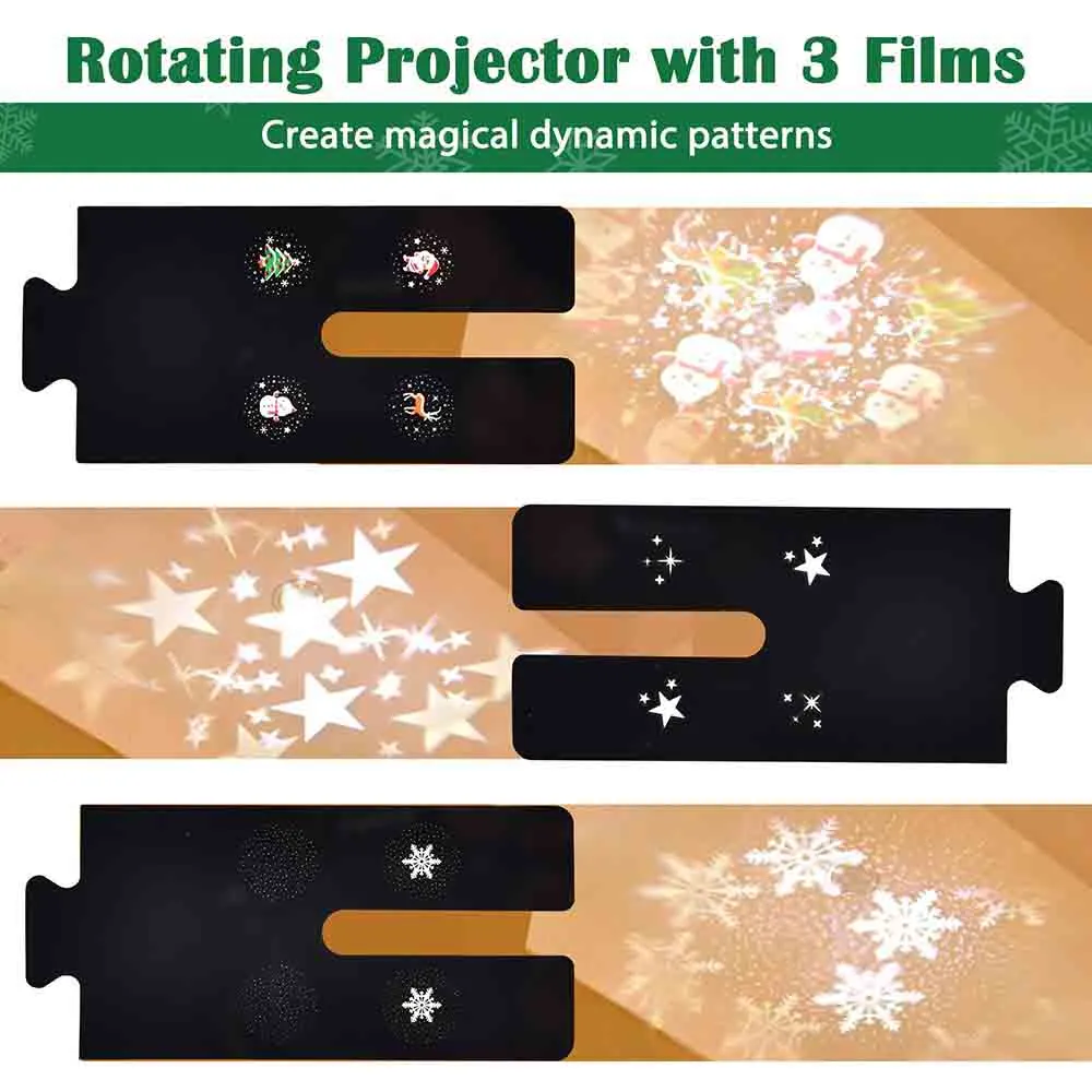 TheLAShop Christmas Tree Star Snowflake Topper Projector