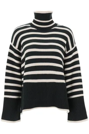 Toteme striped wool and cotton turtleneck sweater