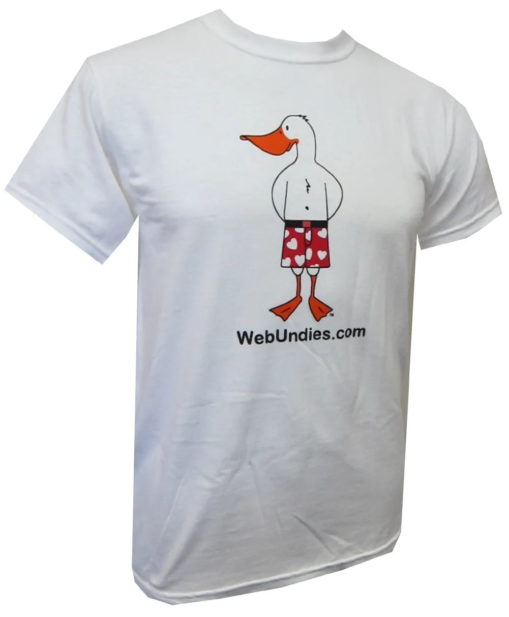 WebUndies Short Sleeve Logo  Front Back Duck Tee Shirt