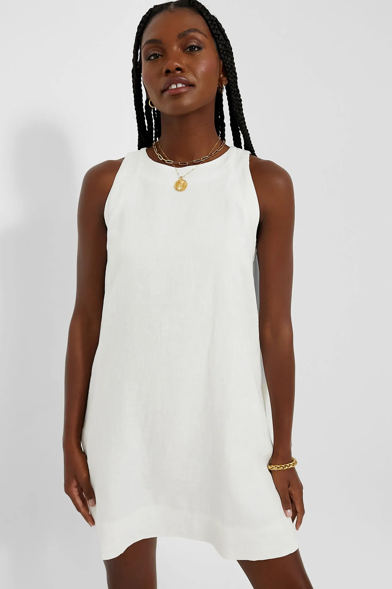 White Linen Pauline Dress