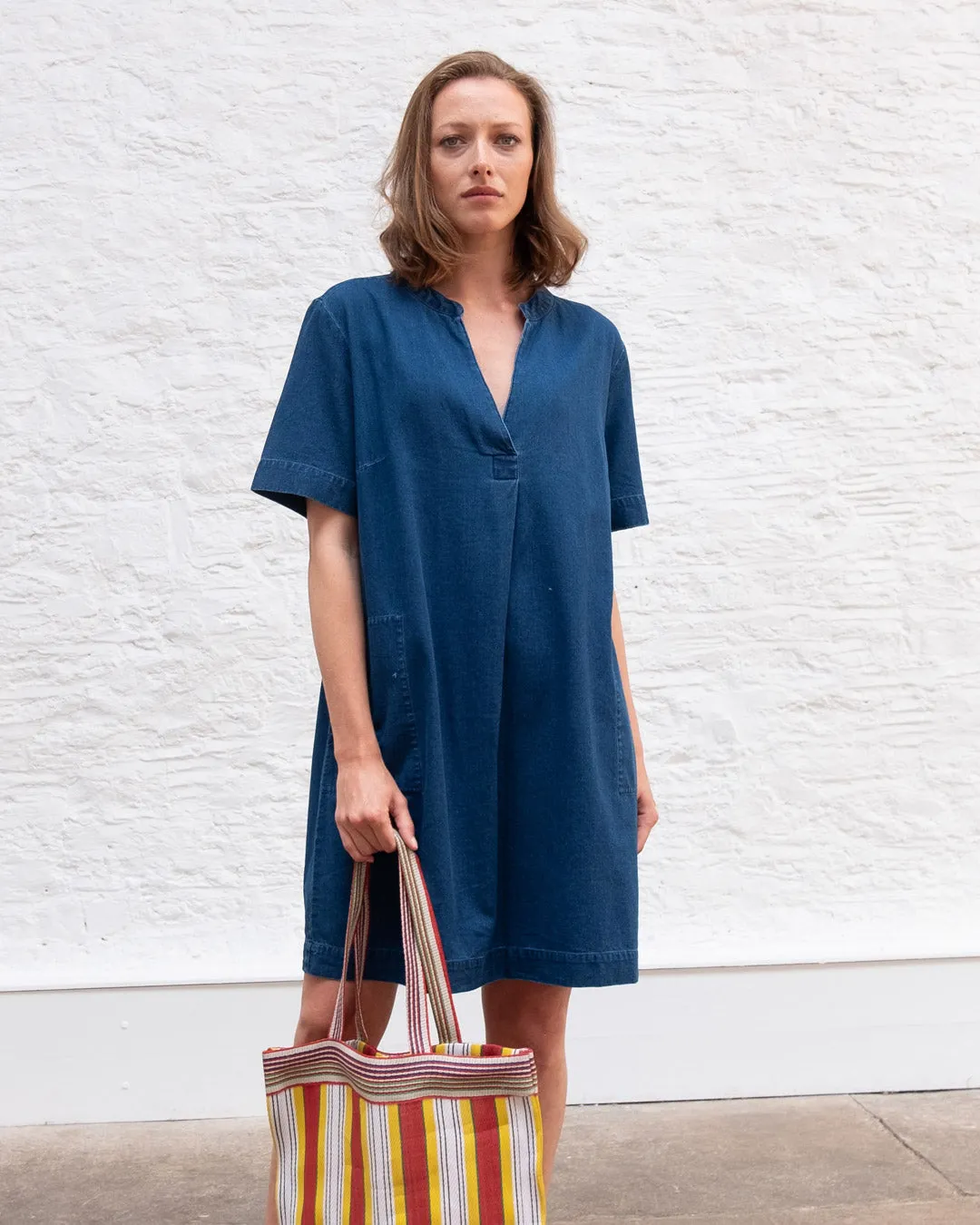 Wren V Neck Denim Dress